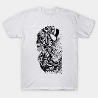 Calm Madness Doodle Black T-Shirt